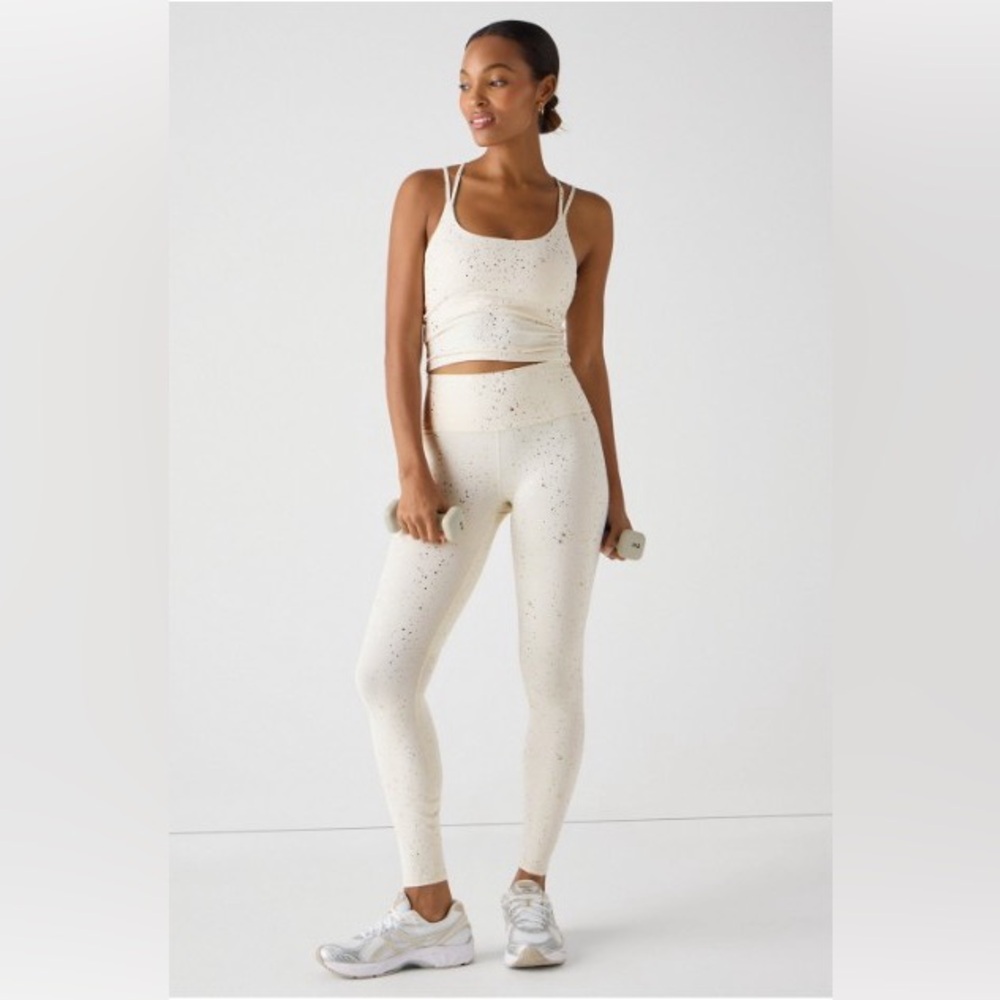 NWT- Fabletics Define PowerHold HW Legging -BONE STARRY NIGHT(27” inseam)